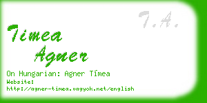 timea agner business card